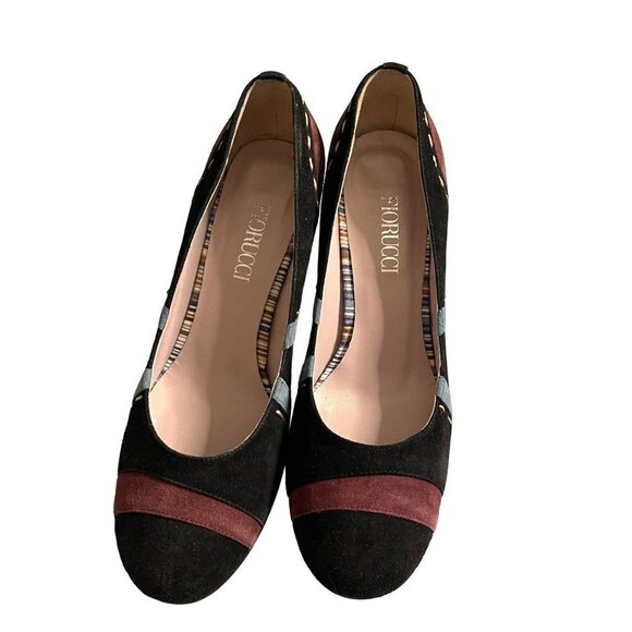 Blue Suede Pump, Classic Heels for Women for sale | eBay Fiorucci Womens Suede Pumps Size 6 Vintage Black Blue Burgundy Heel Slip On